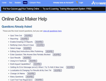 Tablet Screenshot of online.quiz-maker.net